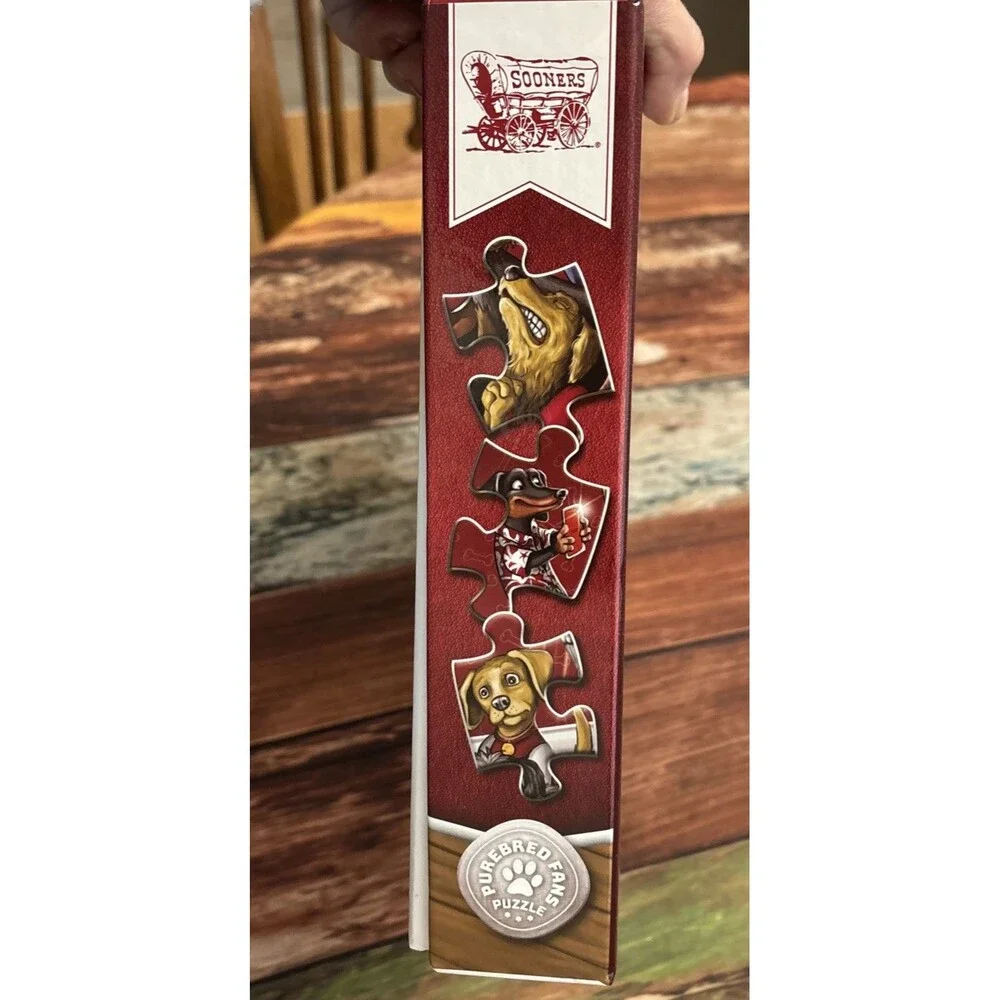 Oklahoma Sooners OU “A Real Nailbiter” Dog Fans 500 Piece Puzzle - COMPLETE